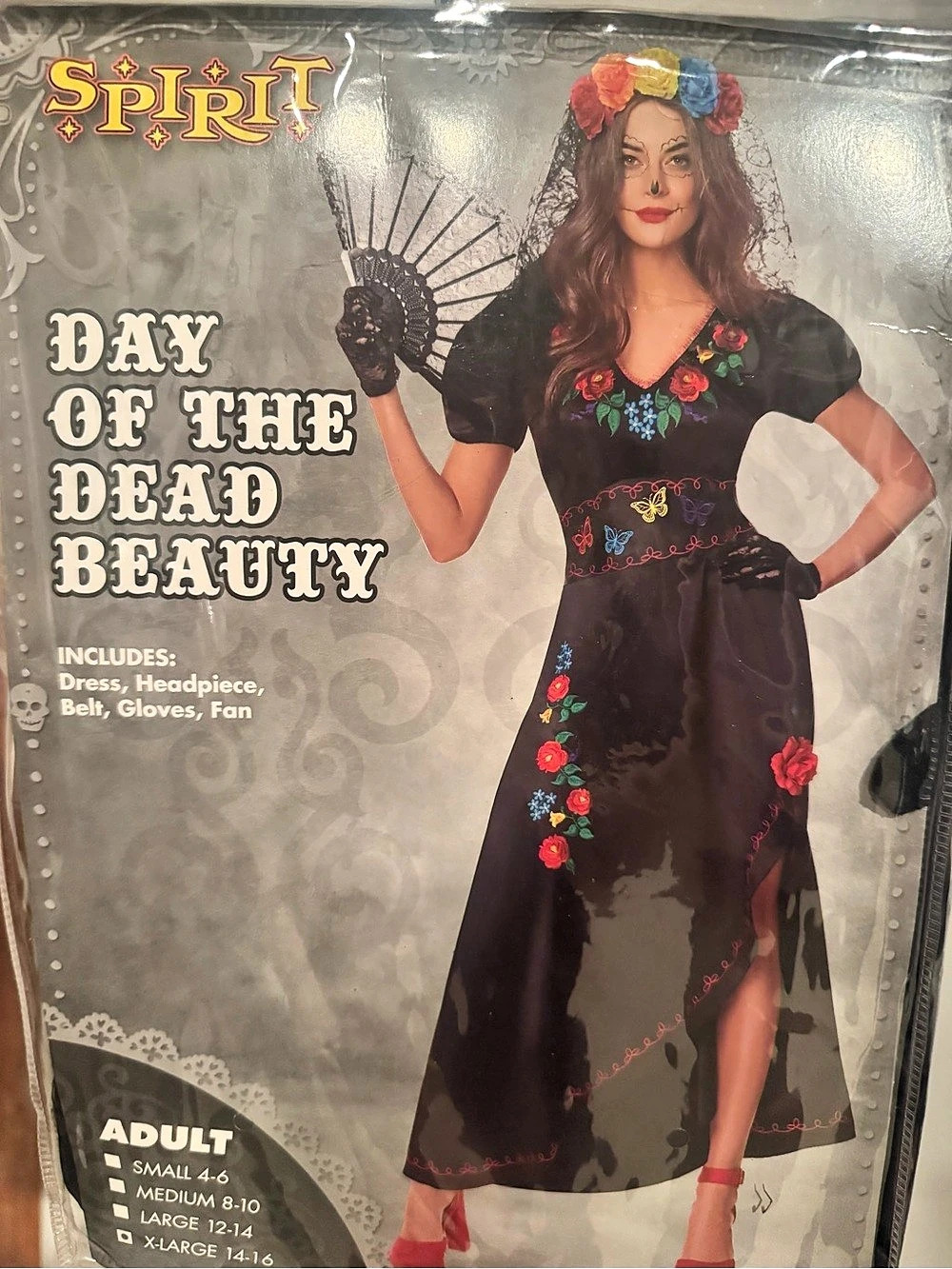 Spirit Day of the Dead Beauty costume Dress Size large
